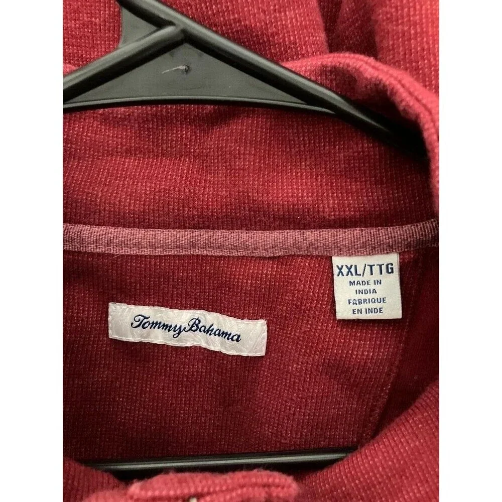 Tommy Bahama XXL Long Sleeve 1/4 Zip‎ Pullover Gorpcore Coastal Grandpa Sweater
